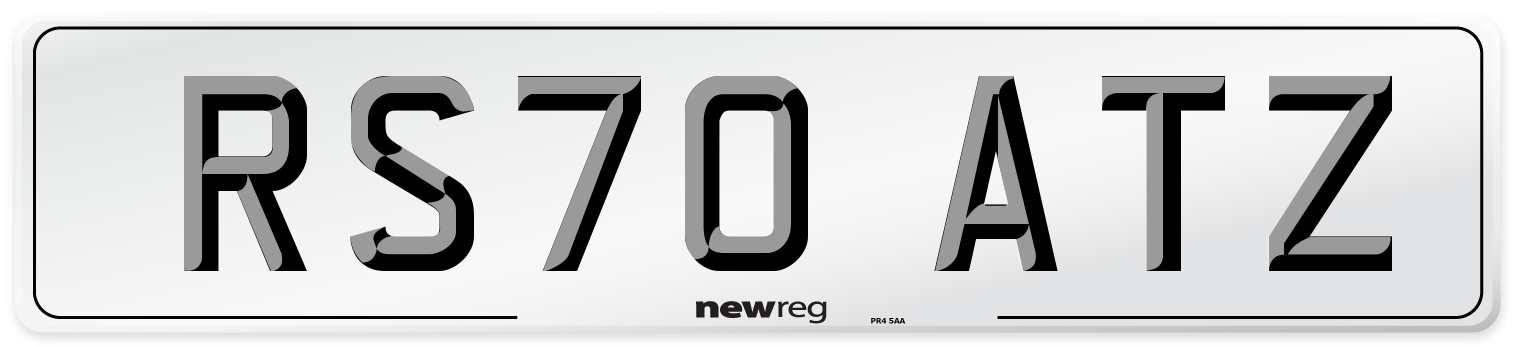 RS70 ATZ Front Number Plate