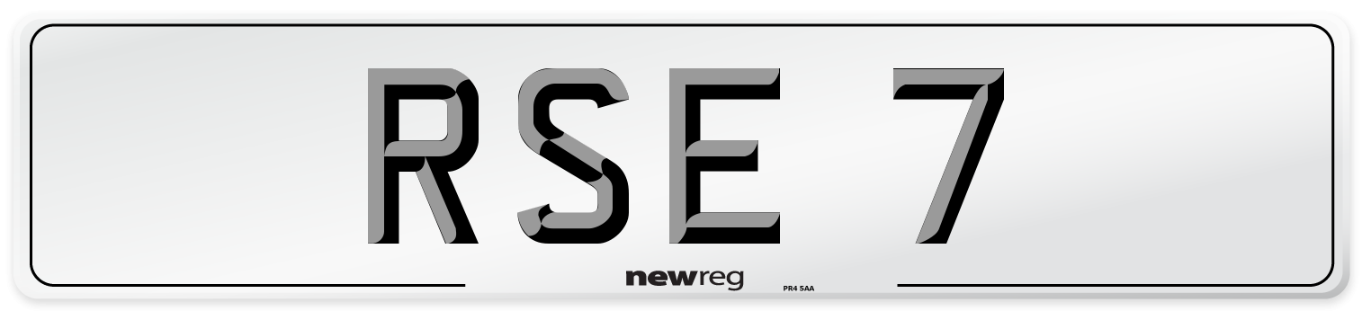 RSE 7 Front Number Plate