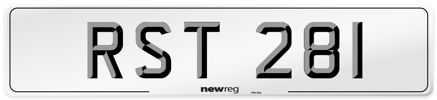RST 281 Front Number Plate