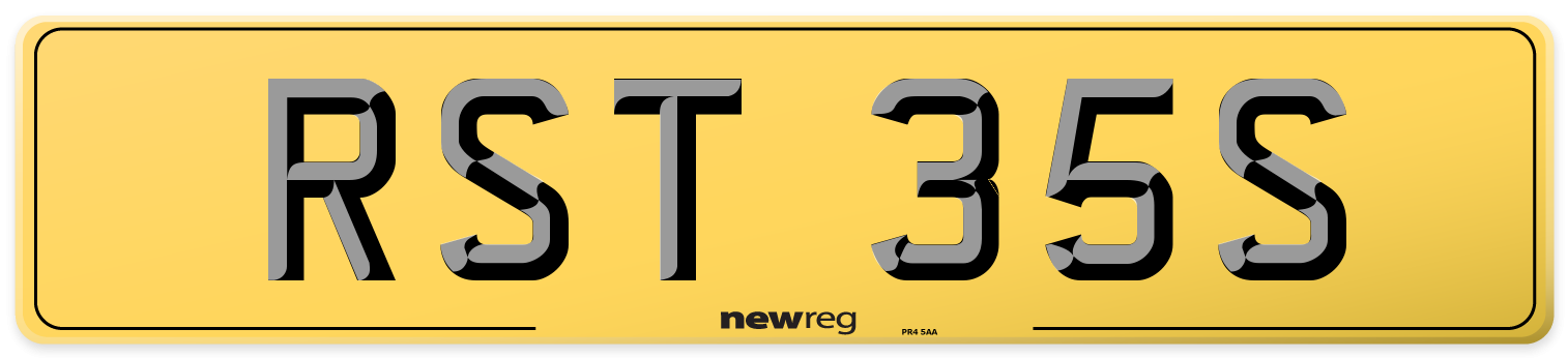RST 35S Rear Number Plate