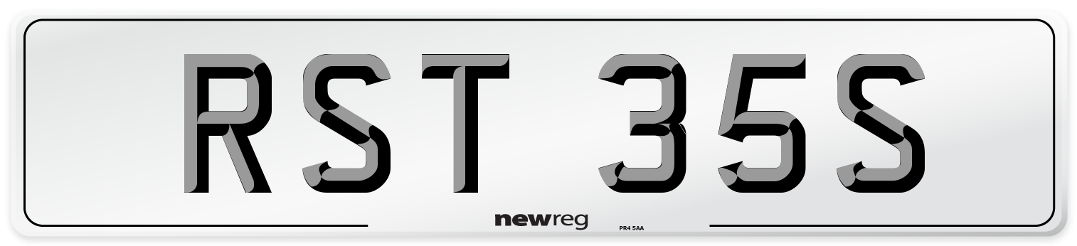 RST 35S Front Number Plate
