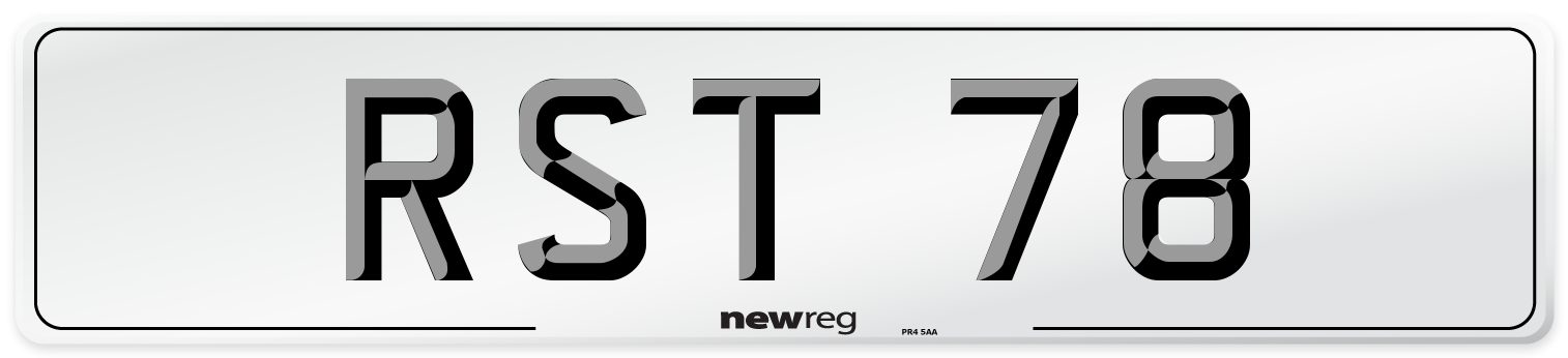 RST 78 Front Number Plate