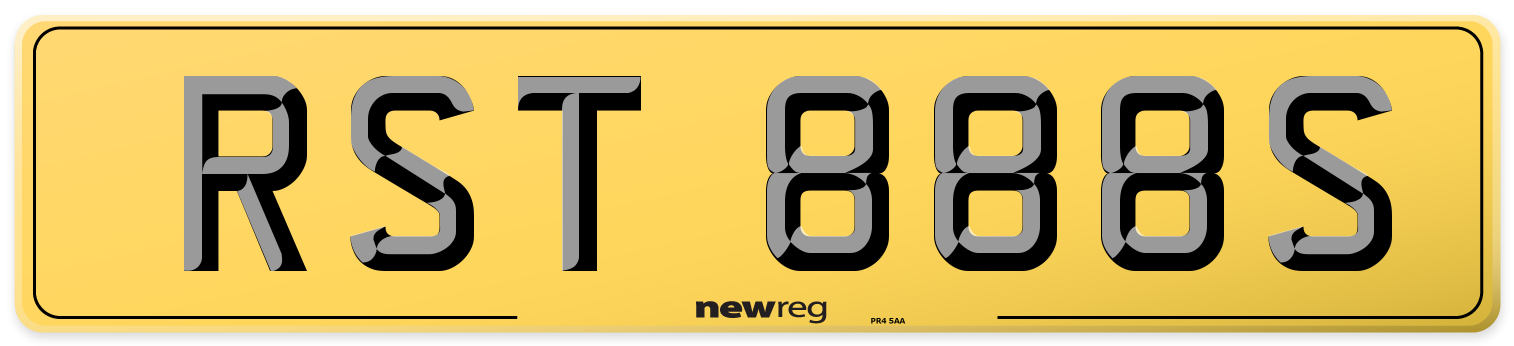 RST 888S Rear Number Plate