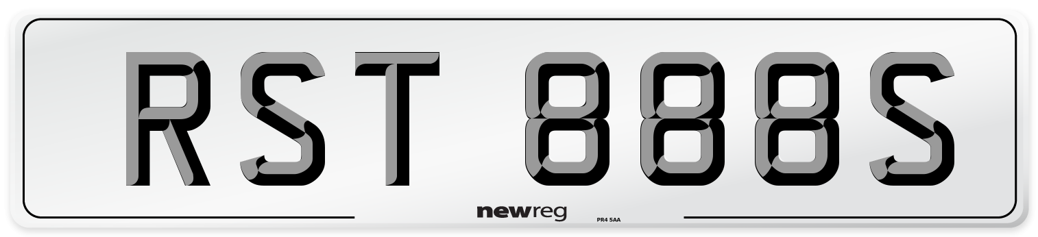 RST 888S Front Number Plate