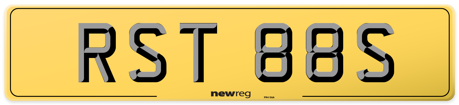 RST 88S Rear Number Plate
