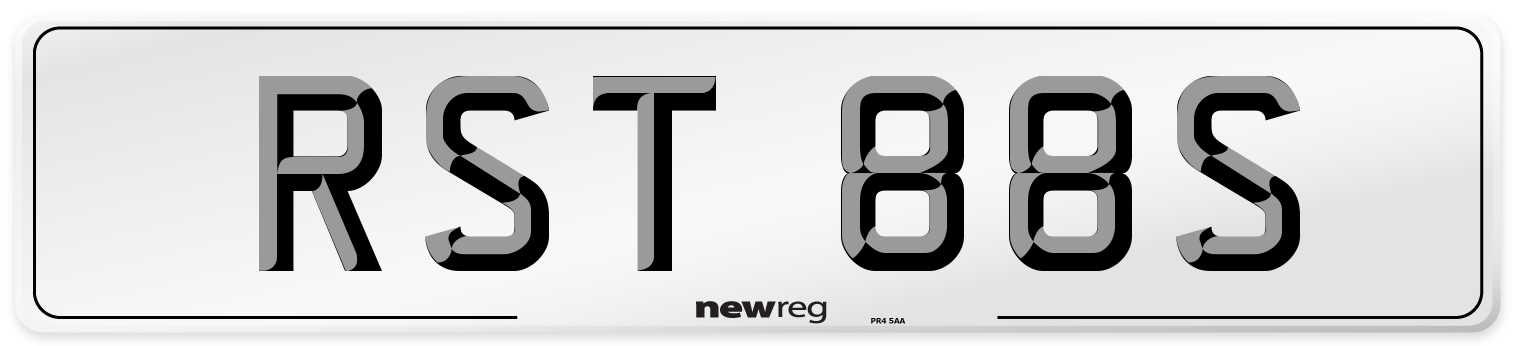 RST 88S Front Number Plate