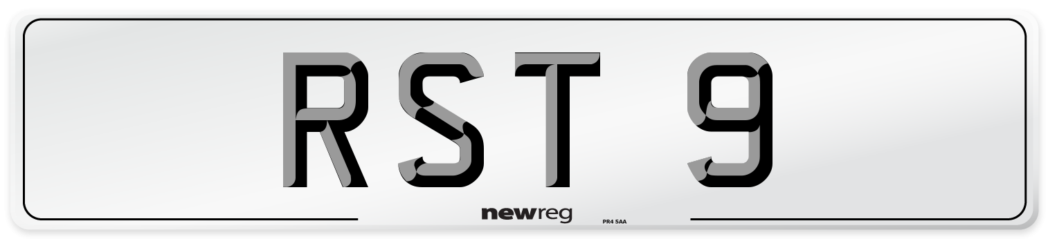 RST 9 Front Number Plate