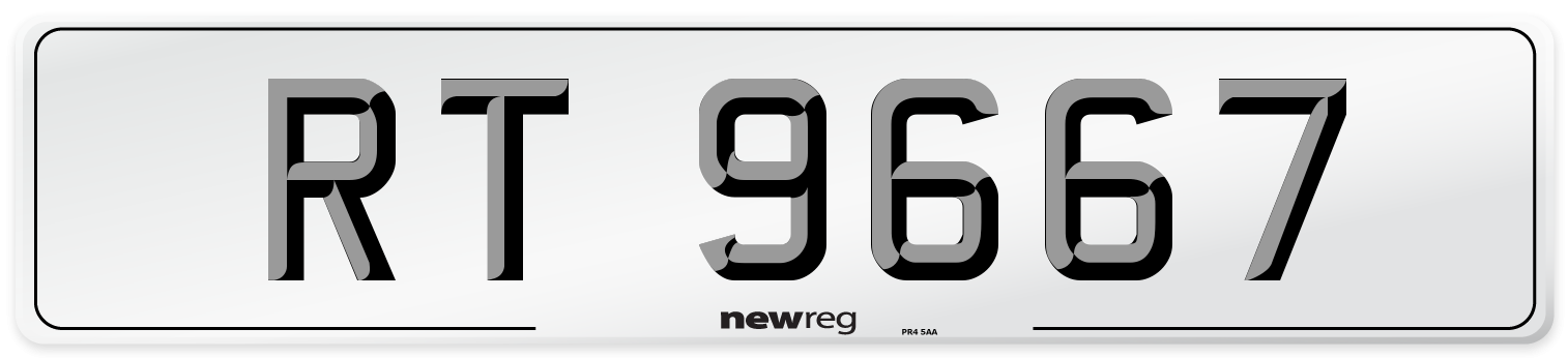 RT 9667 Front Number Plate
