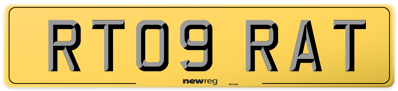 RT09 RAT Rear Number Plate