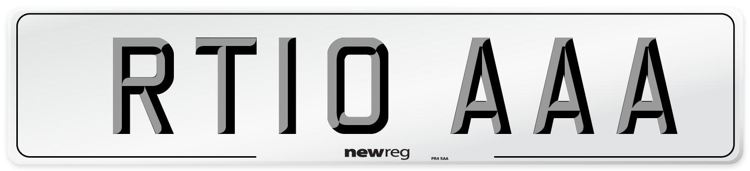RT10 AAA Front Number Plate