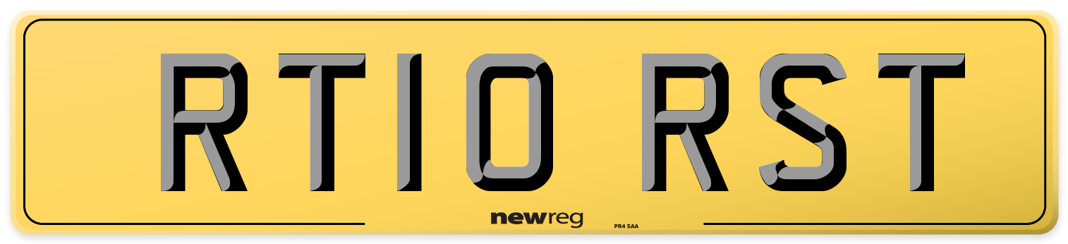 RT10 RST Rear Number Plate