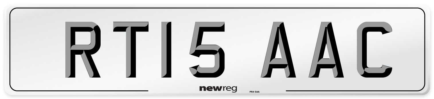 RT15 AAC Front Number Plate