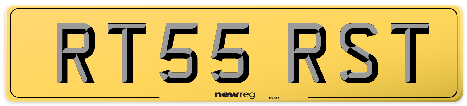 RT55 RST Rear Number Plate