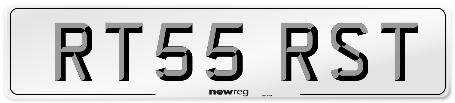 RT55 RST Front Number Plate