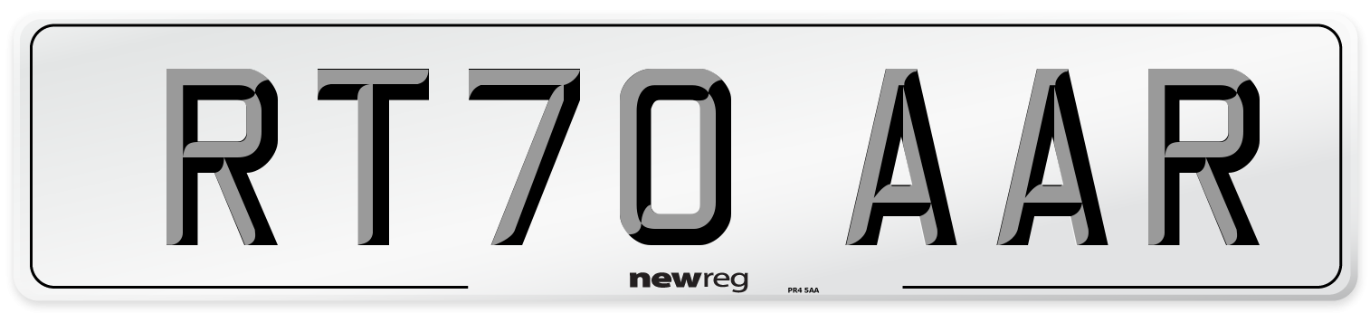 RT70 AAR Front Number Plate