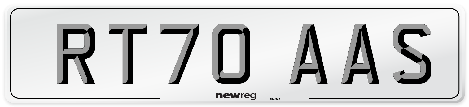 RT70 AAS Front Number Plate