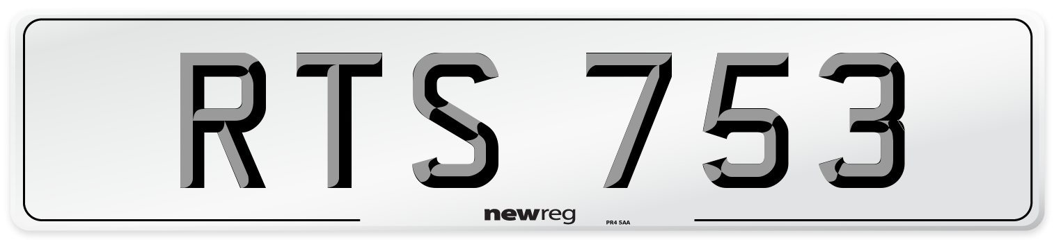 RTS 753 Front Number Plate