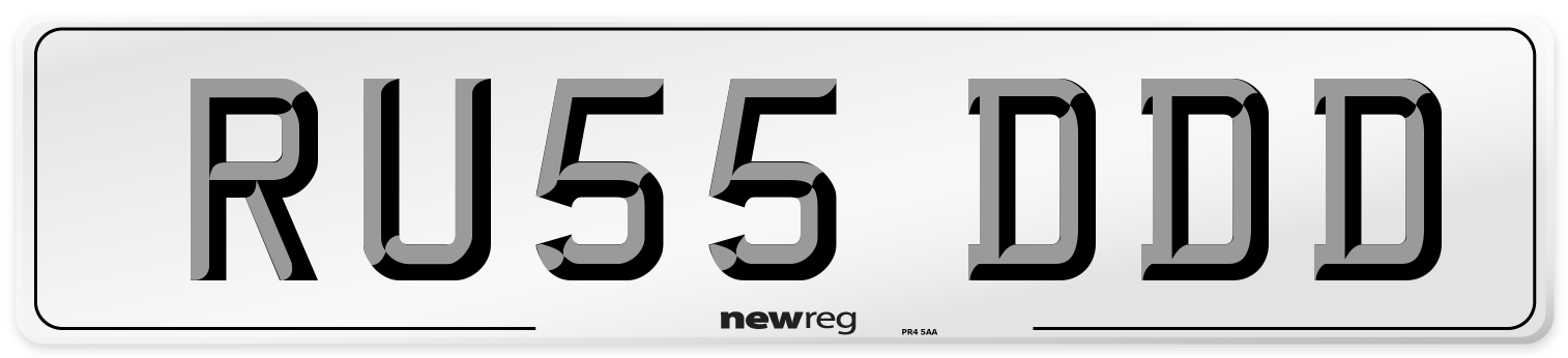 RU55 DDD Front Number Plate