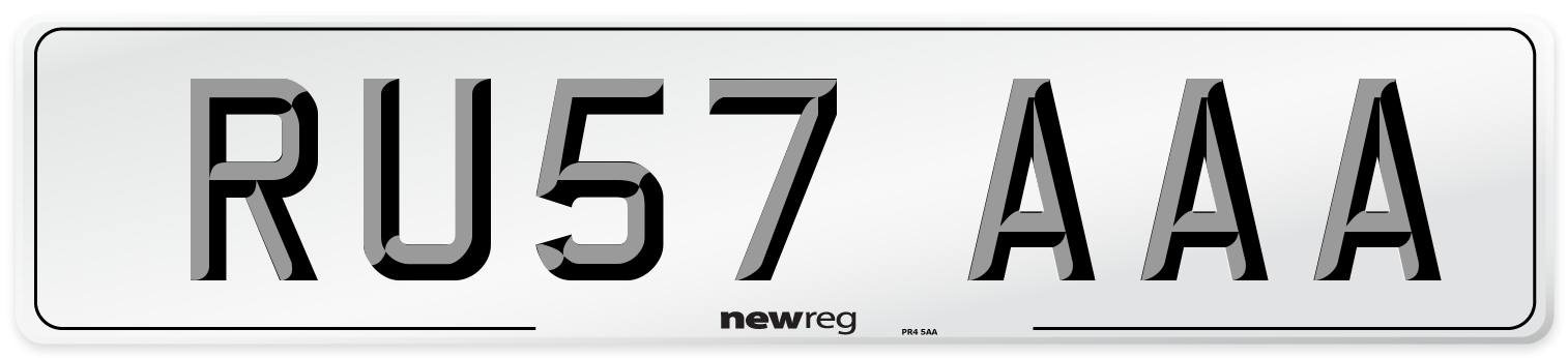 RU57 AAA Front Number Plate