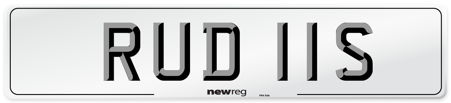 RUD 11S Front Number Plate