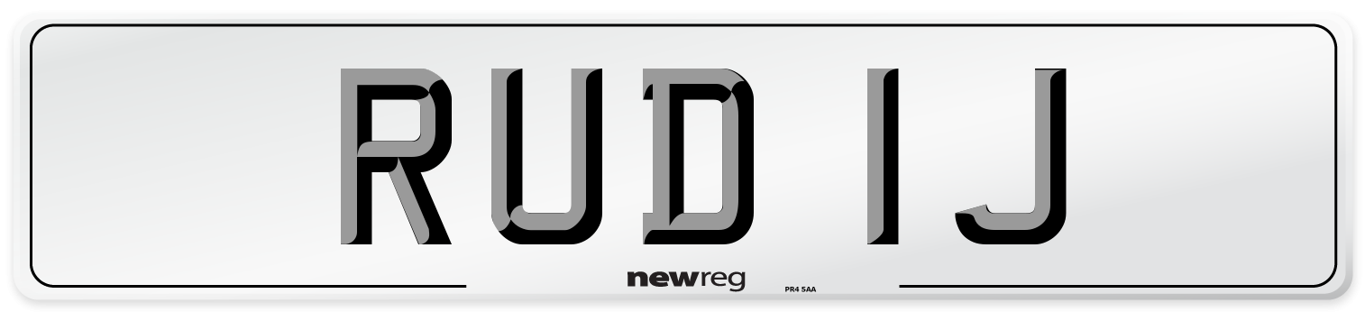 RUD 1J Front Number Plate