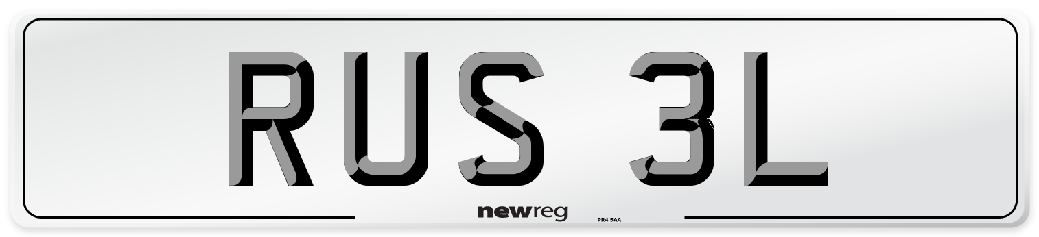 RUS 3L Front Number Plate