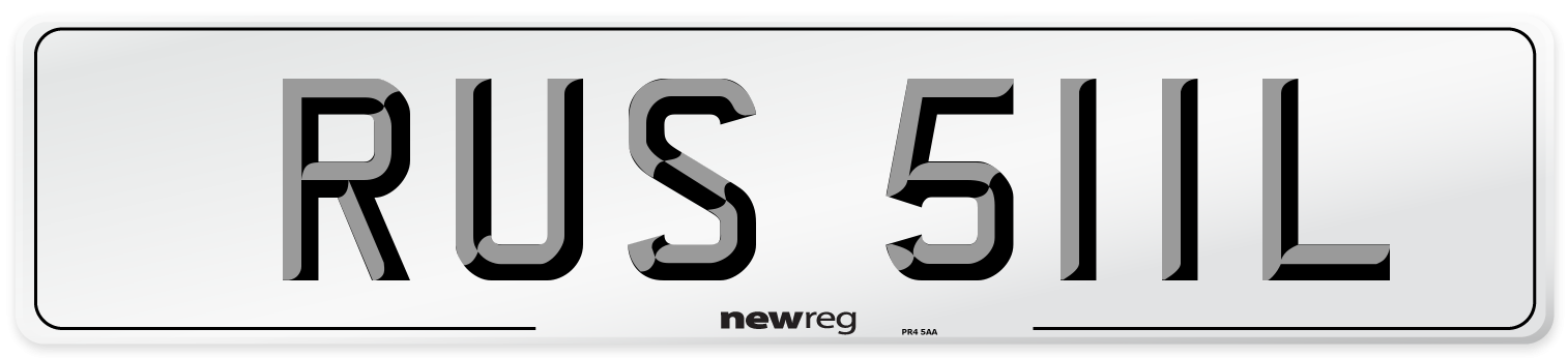 RUS 511L Front Number Plate