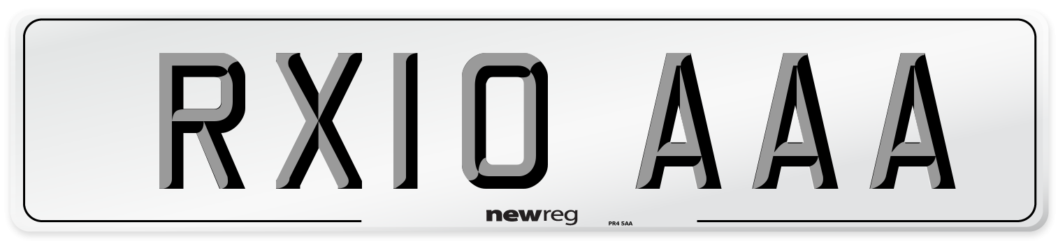 RX10 AAA Front Number Plate