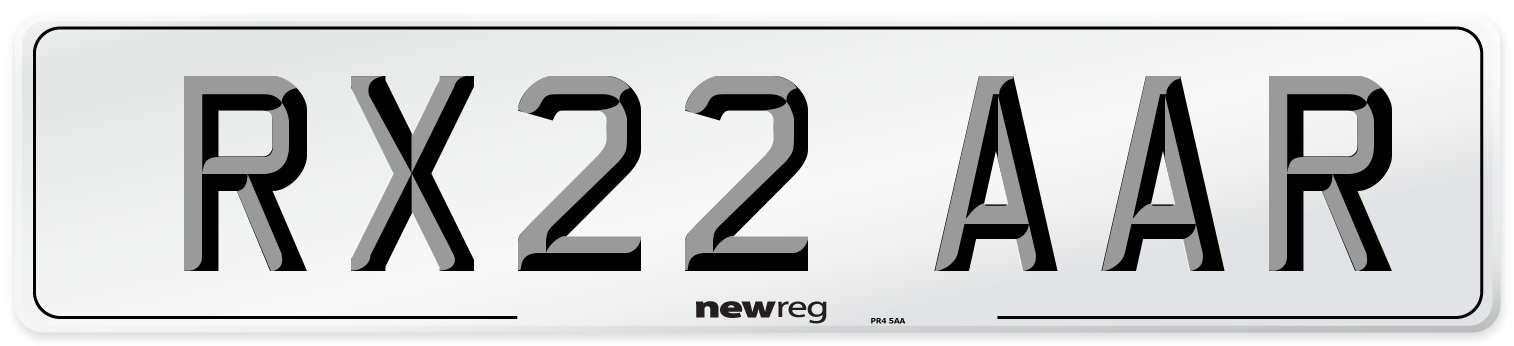 RX22 AAR Front Number Plate