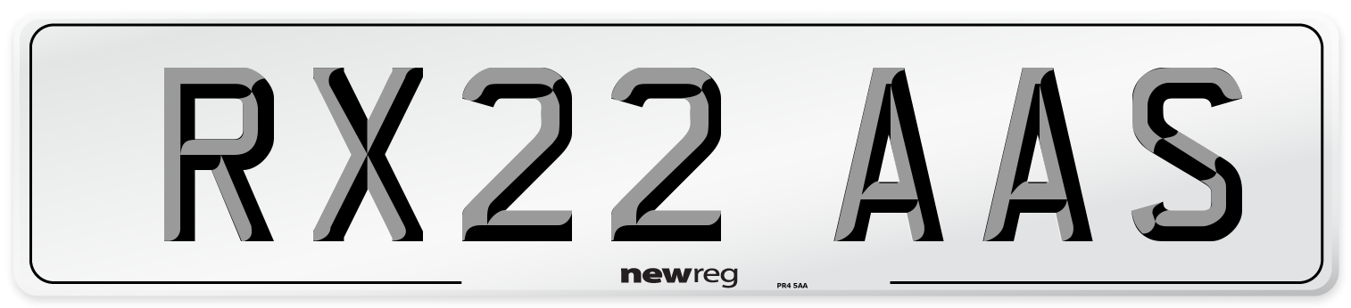 RX22 AAS Front Number Plate