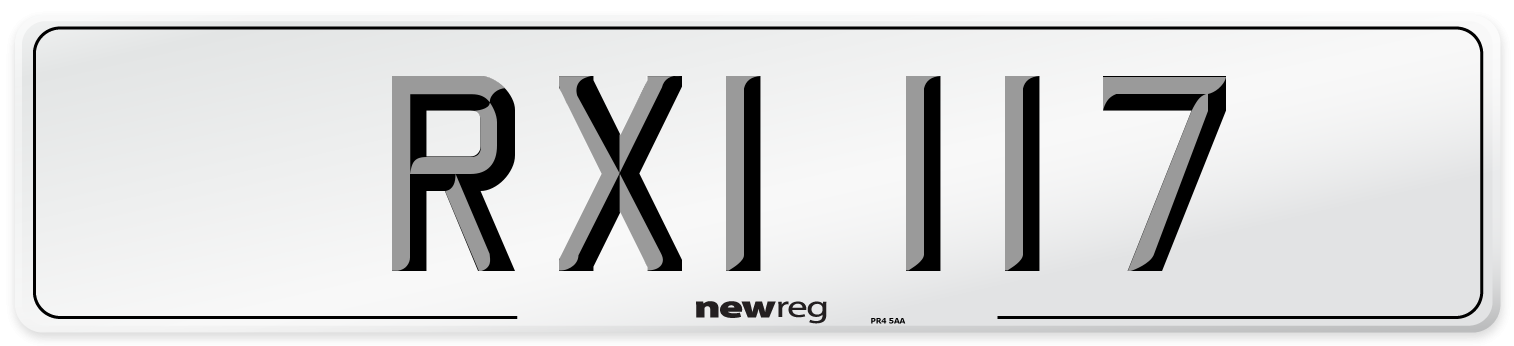 RXI 117 Front Number Plate