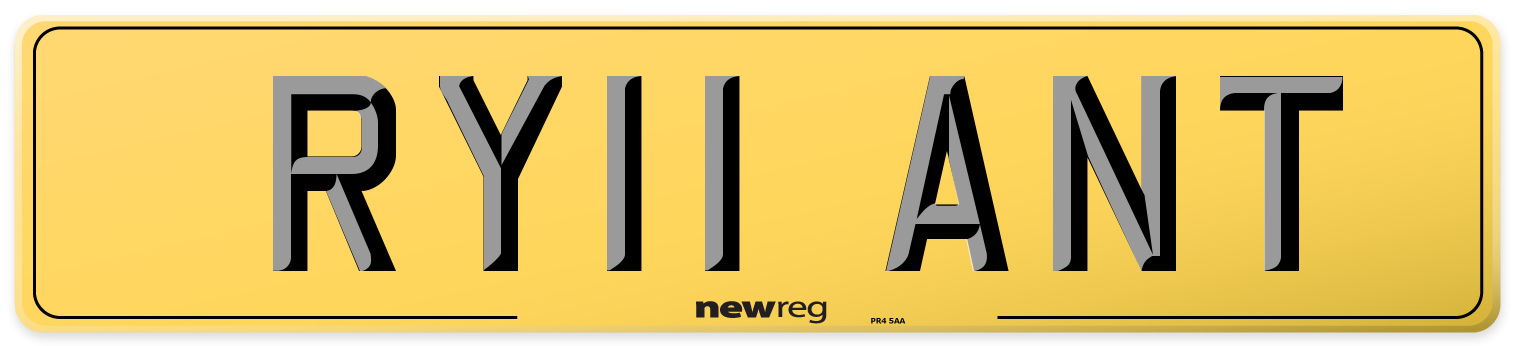 RY11 ANT Rear Number Plate