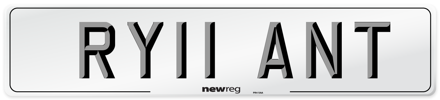 RY11 ANT Front Number Plate