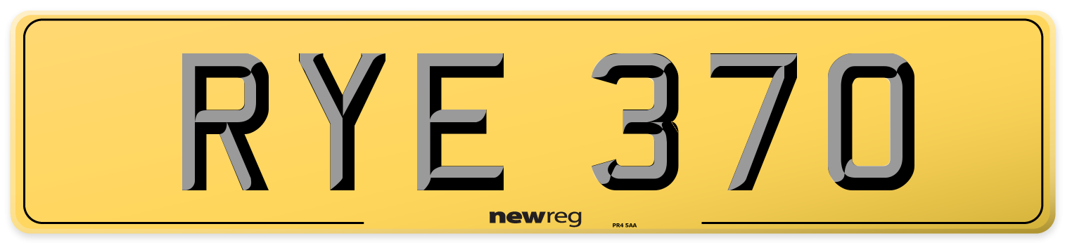 RYE 370 Rear Number Plate