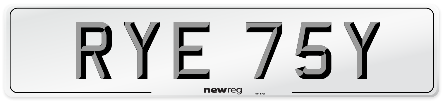 RYE 75Y Front Number Plate
