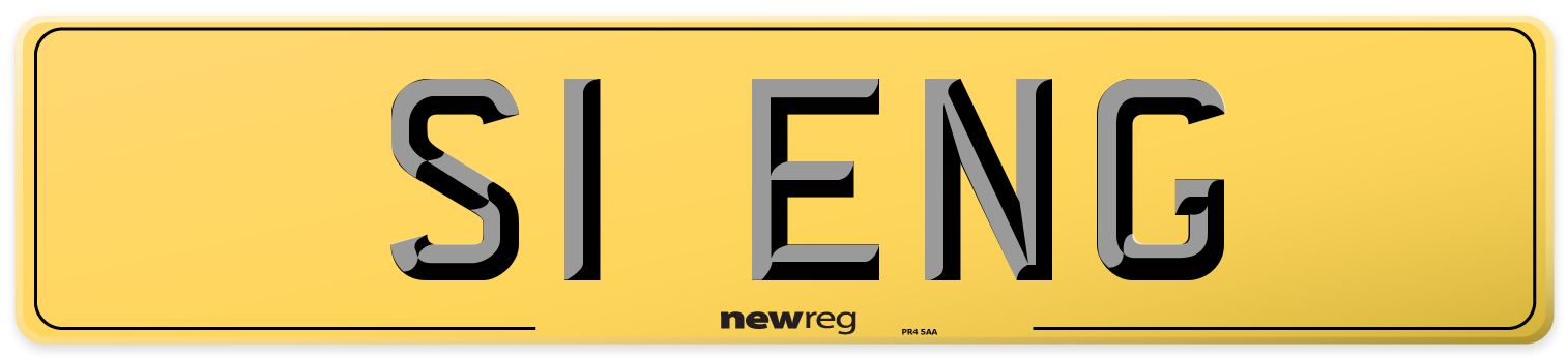 S1 ENG Rear Number Plate