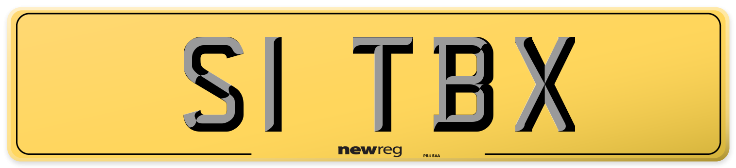 S1 TBX Rear Number Plate