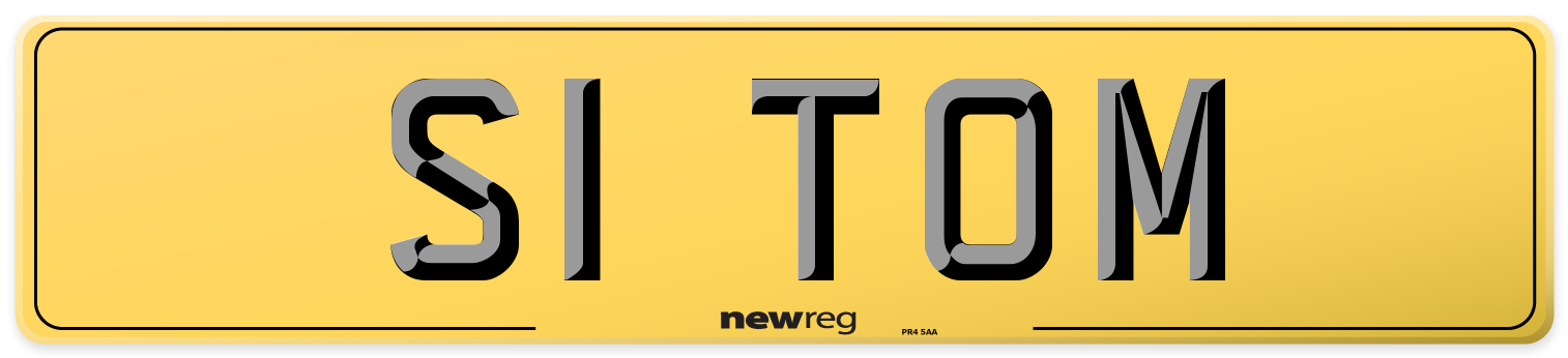 S1 TOM Rear Number Plate