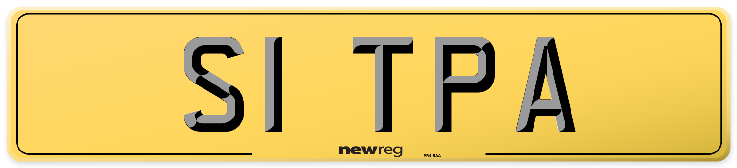 S1 TPA Rear Number Plate