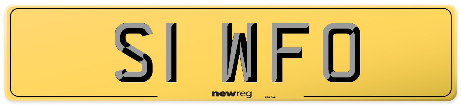 S1 WFO Rear Number Plate