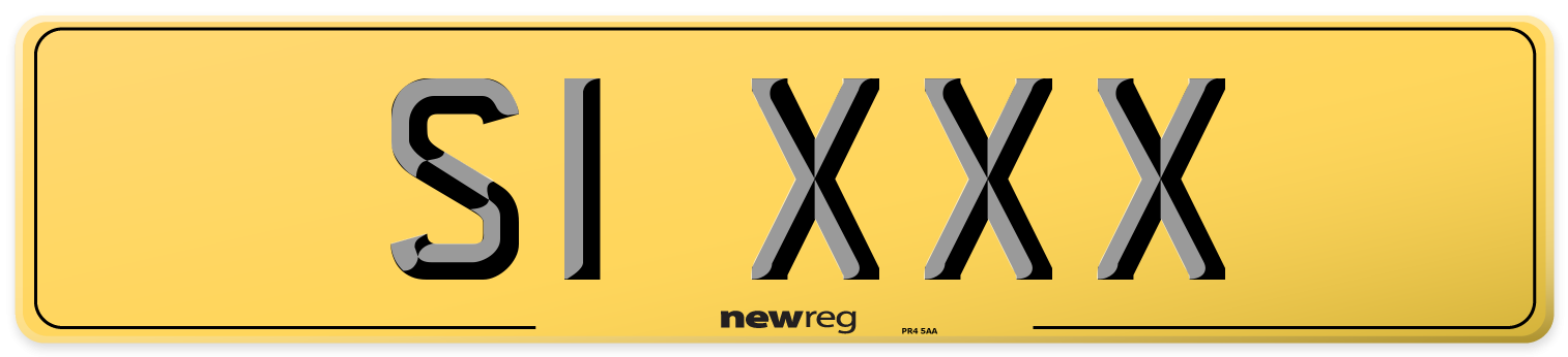 S1 XXX Rear Number Plate