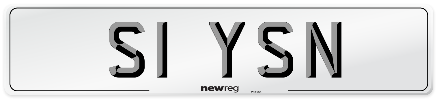 S1 YSN Front Number Plate