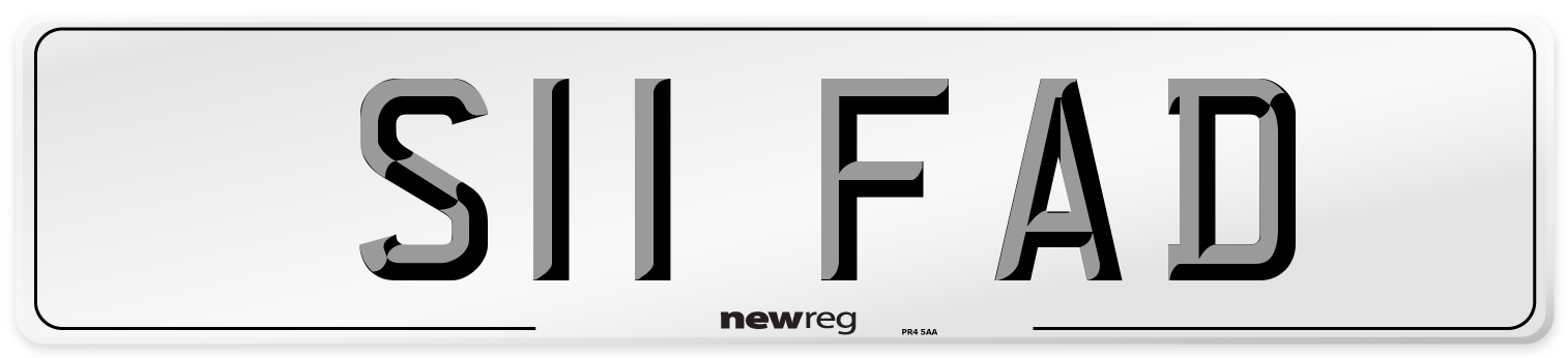 S11 FAD Front Number Plate