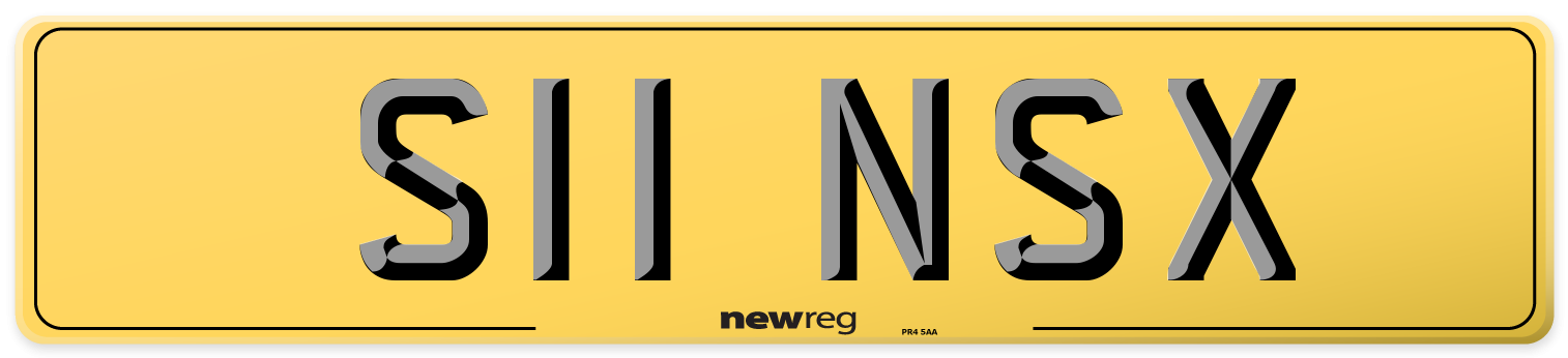 S11 NSX Rear Number Plate