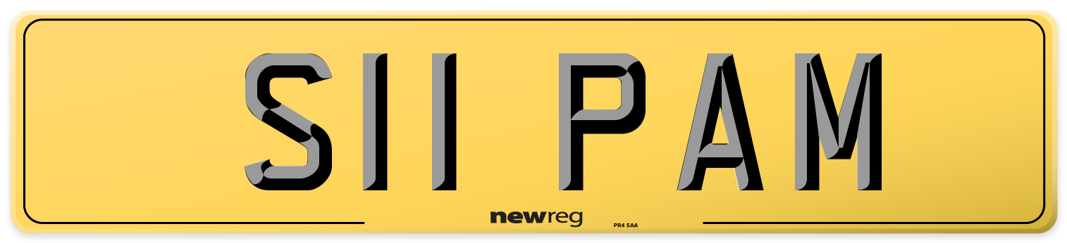 S11 PAM Rear Number Plate