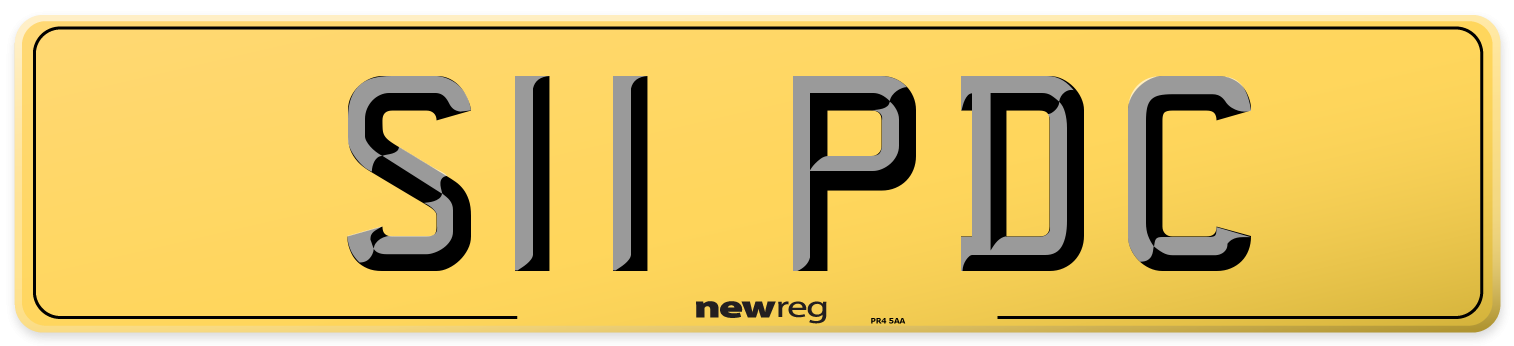 S11 PDC Rear Number Plate