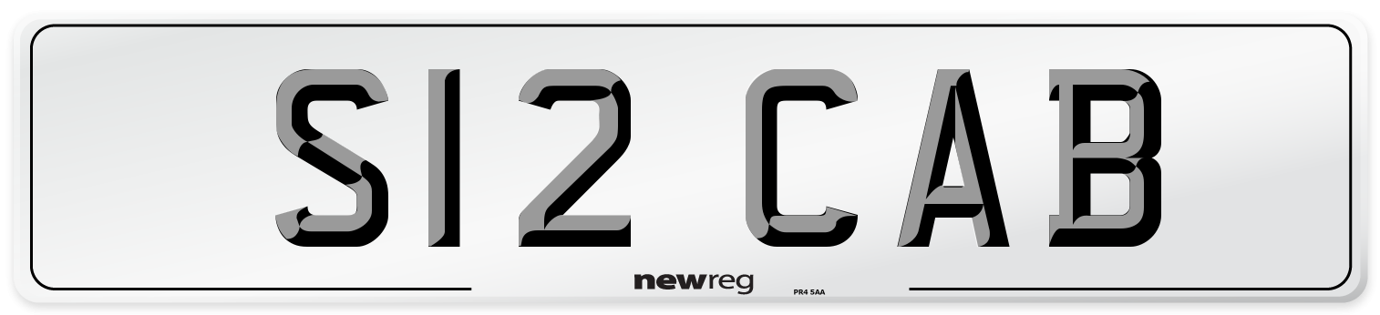 S12 CAB Front Number Plate