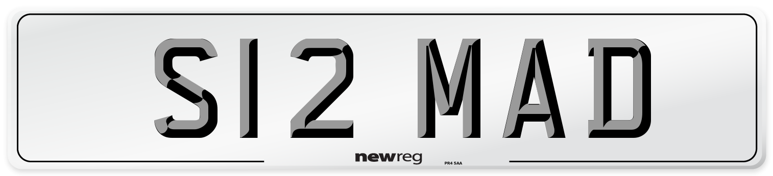 S12 MAD Front Number Plate