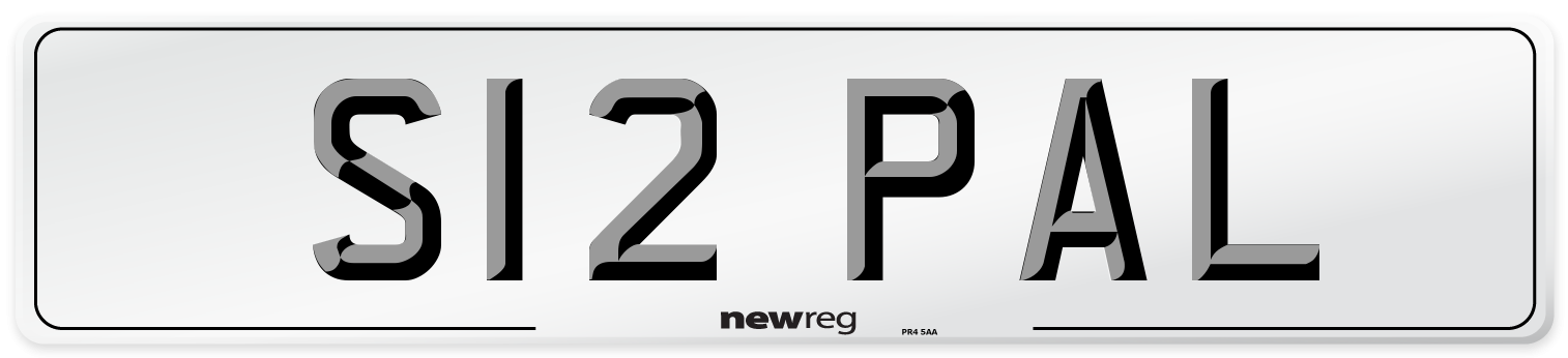 S12 PAL Front Number Plate