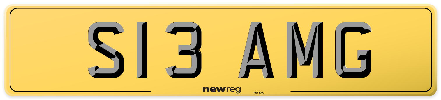 S13 AMG Rear Number Plate